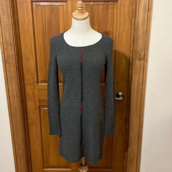 Like New Peruvian Collection Gray Dress w/ Color Stripe Size XS - Picture 1 of 5